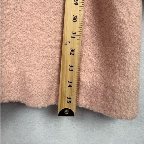 Jessica Simpson Zippered Boucle Wool Blend Blush Lined Flared Hem Coat Large - Picture 15 of 15